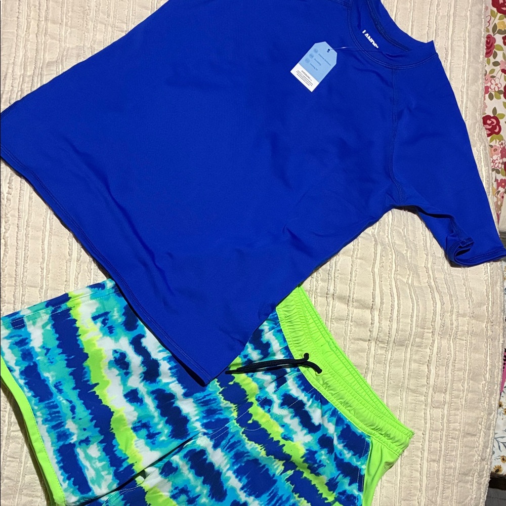 Lands End swim set - boys Large 10-12